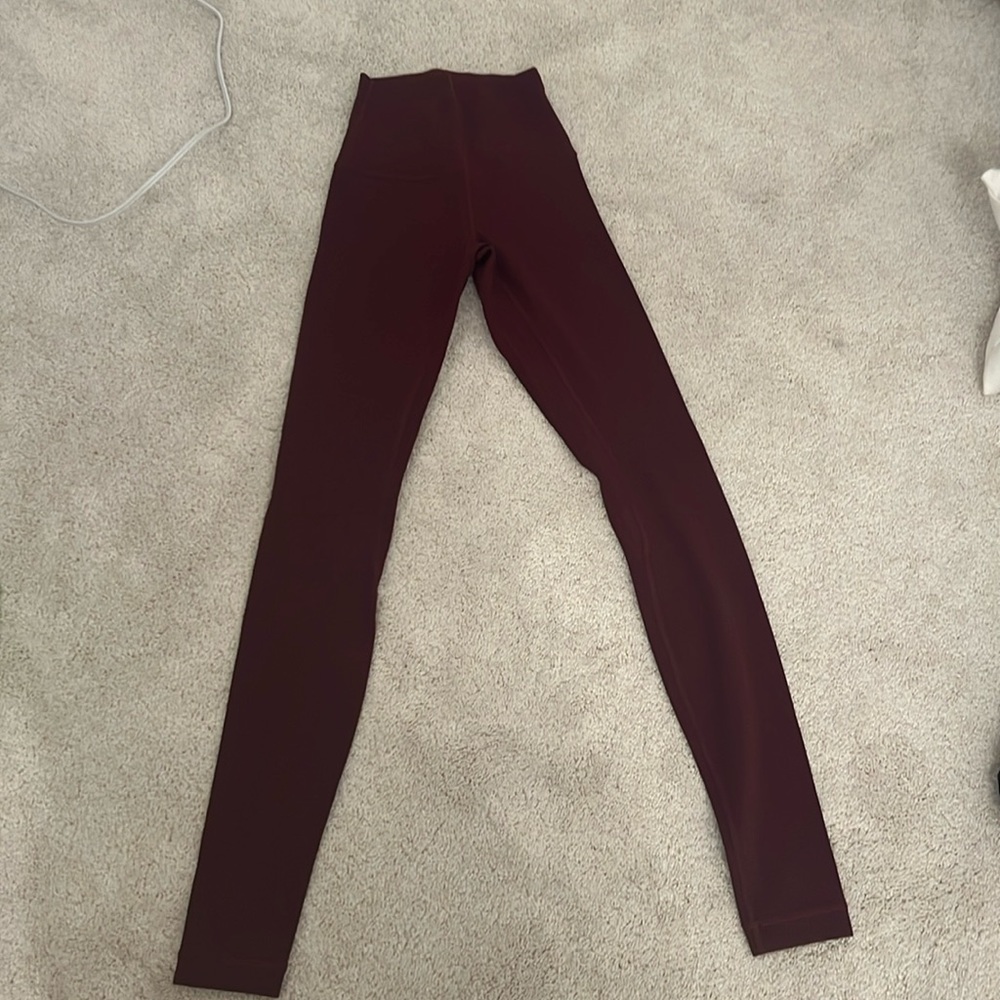 Lululemon maroon legging size 0